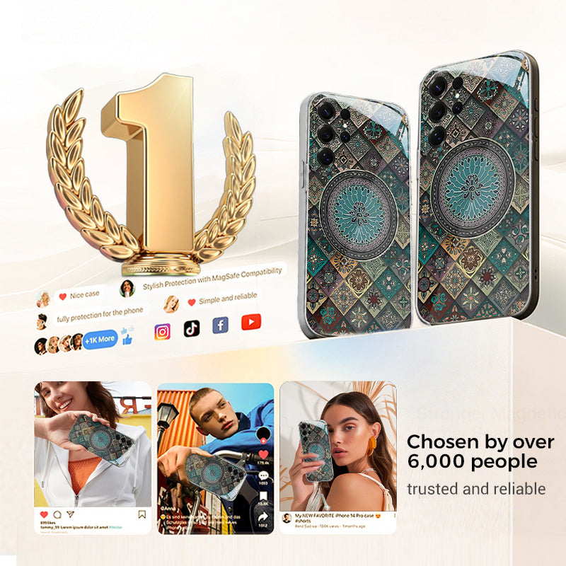 Colorful Blue Lotus Flower Totem Case Cover for Samsung S Series - Buy 2: FREE SHIPPING🛫 & 40% OFF 2nd🔥