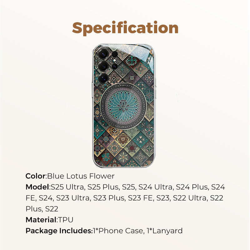 Colorful Blue Lotus Flower Totem Case Cover for Samsung S Series - Buy 2: FREE SHIPPING🛫 & 40% OFF 2nd🔥