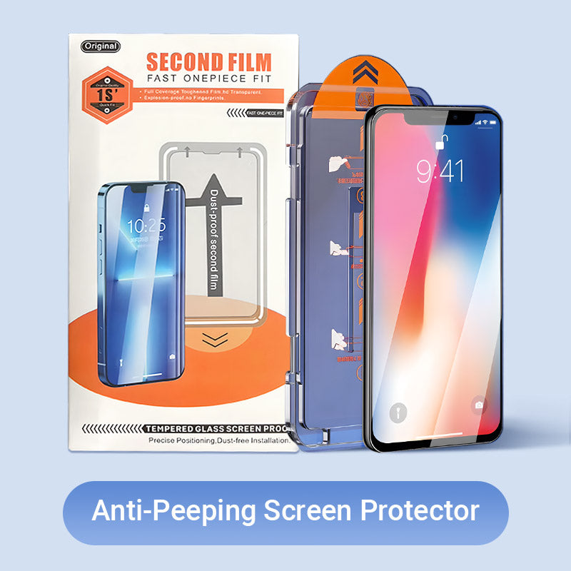🔥4K HD/Anti-Peeping Tempered Glass Screen Protector with Auto Dust-elimination Installation for iPhone