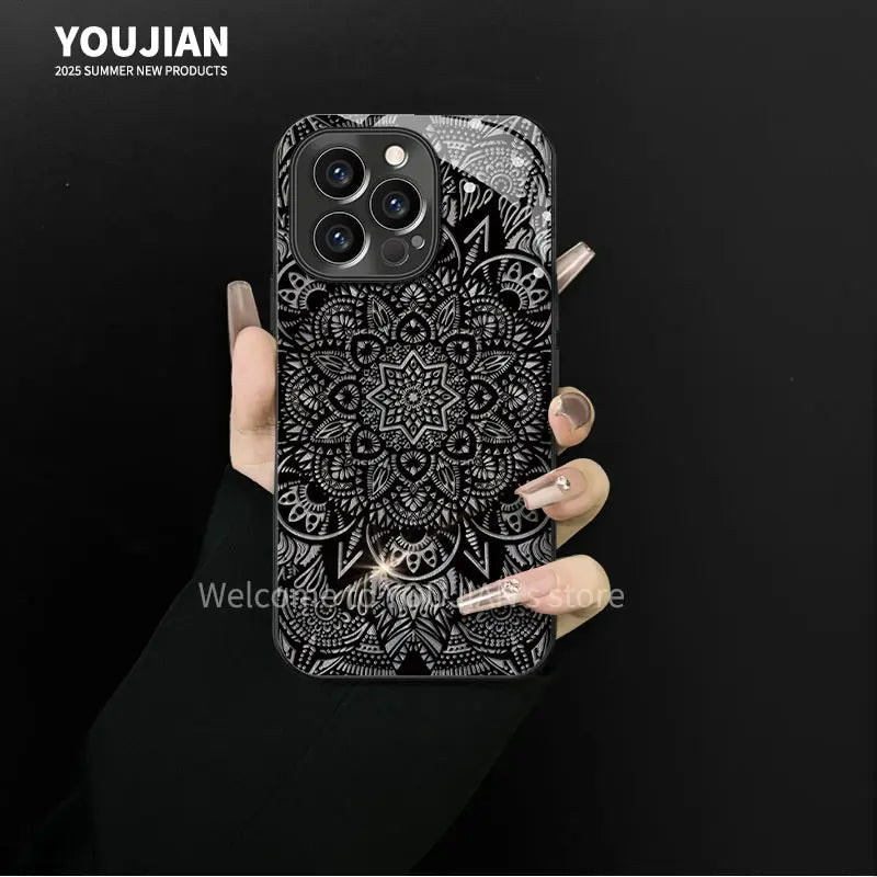 Black Five-angle Flower Case Cover for iPhone - Buy 2: FREE SHIPPING🛫 & 40% OFF 2nd🔥