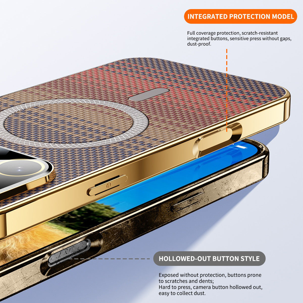 Carbon Fiber Backplate Magnetic Case for iPhone - Buy 2: FREE SHIPPING🛫 & 40% OFF 2nd🔥