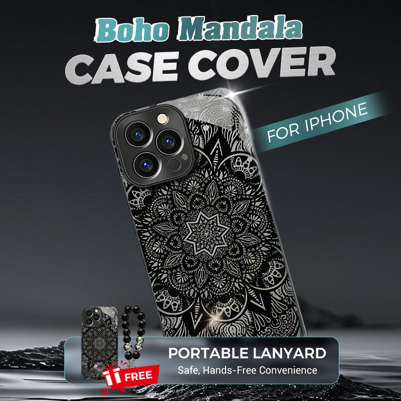 Black Five-angle Flower Case Cover for iPhone - Get a FREE Exquisite Diamond Bracelet!🔥