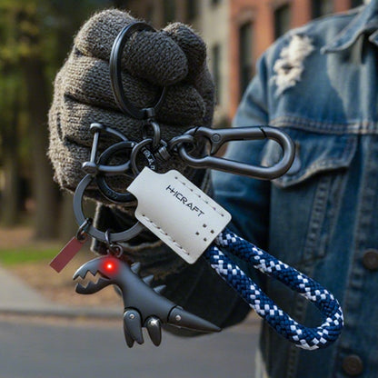 Aluminum Alloy Dinosaur Charm Paired with a Hand-woven Bracelet-🔥Second Item at 40% OFF