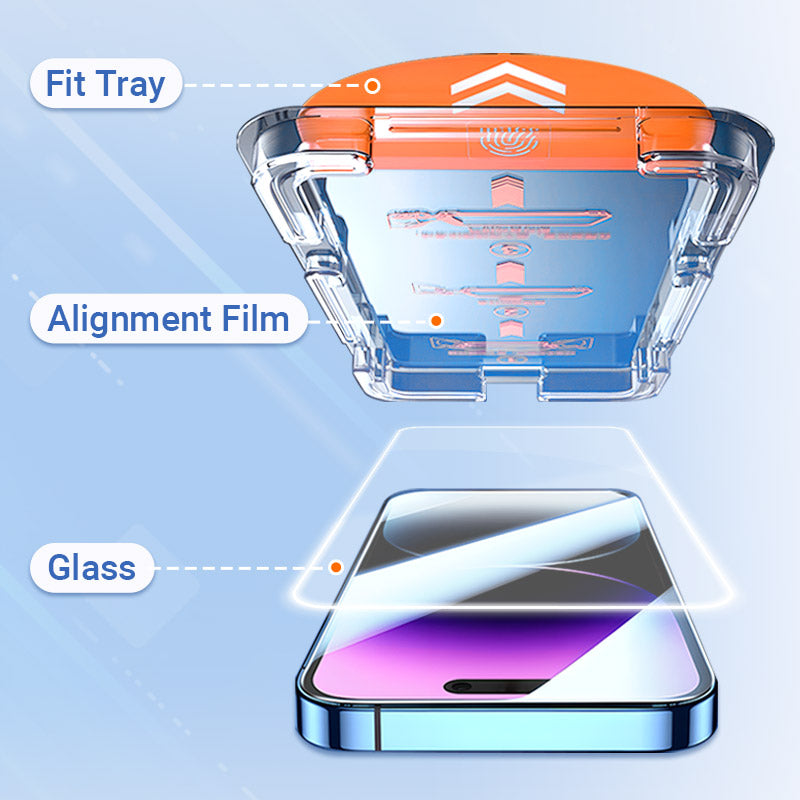 🔥4K HD/Anti-Peeping Tempered Glass Screen Protector with Auto Dust-elimination Installation for iPhone