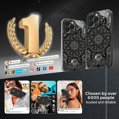 Black Five-angle Flower Case Cover for iPhone - Get a FREE Exquisite Diamond Bracelet!🔥