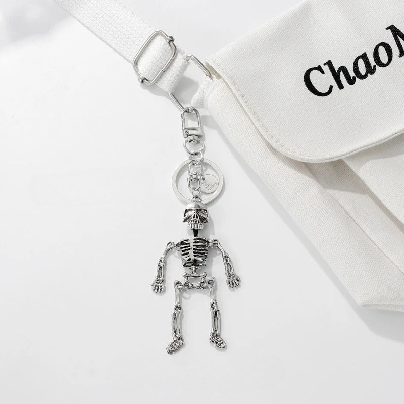 💀✨ The Silver Anatomical Skull Keychain - Where Gothic Meets Glamour! ✨💀
