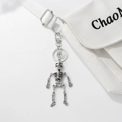 💀✨ The Silver Anatomical Skull Keychain - Where Gothic Meets Glamour! ✨💀