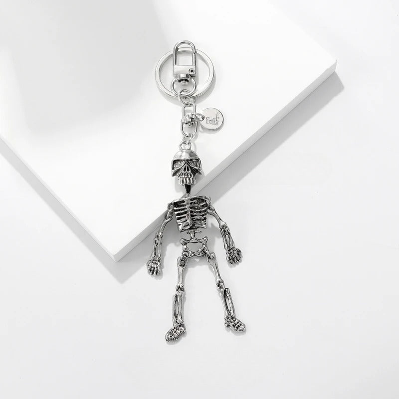 💀✨ The Silver Anatomical Skull Keychain - Where Gothic Meets Glamour! ✨💀