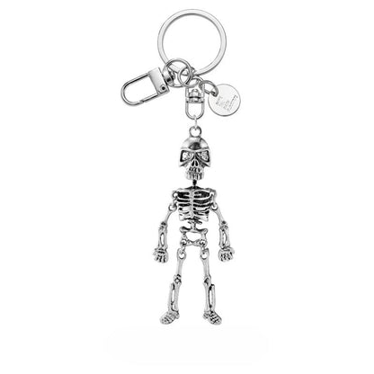 💀✨ The Silver Anatomical Skull Keychain - Where Gothic Meets Glamour! ✨💀