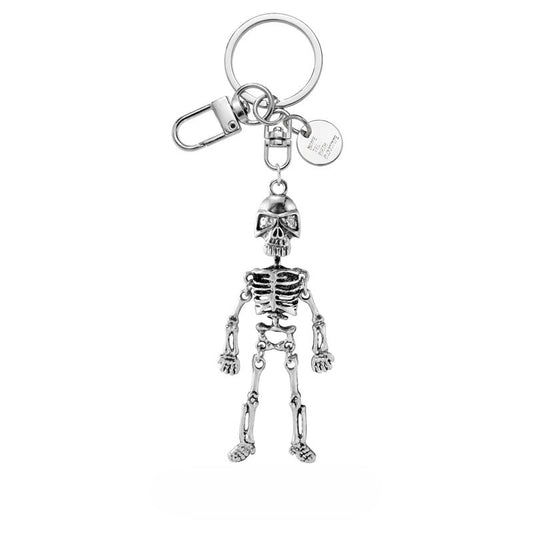 💀✨ The Silver Anatomical Skull Keychain - Where Gothic Meets Glamour! ✨💀