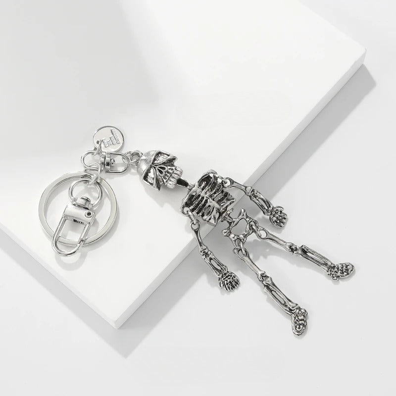 💀✨ The Silver Anatomical Skull Keychain - Where Gothic Meets Glamour! ✨💀