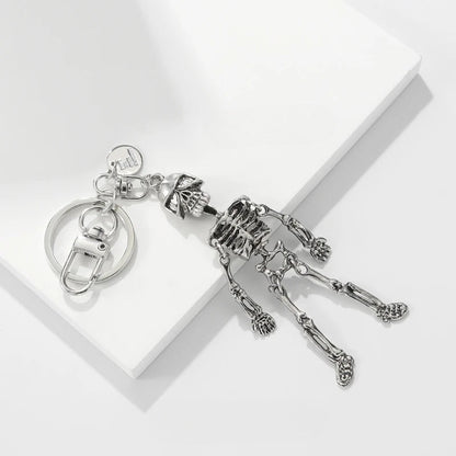 💀✨ The Silver Anatomical Skull Keychain - Where Gothic Meets Glamour! ✨💀