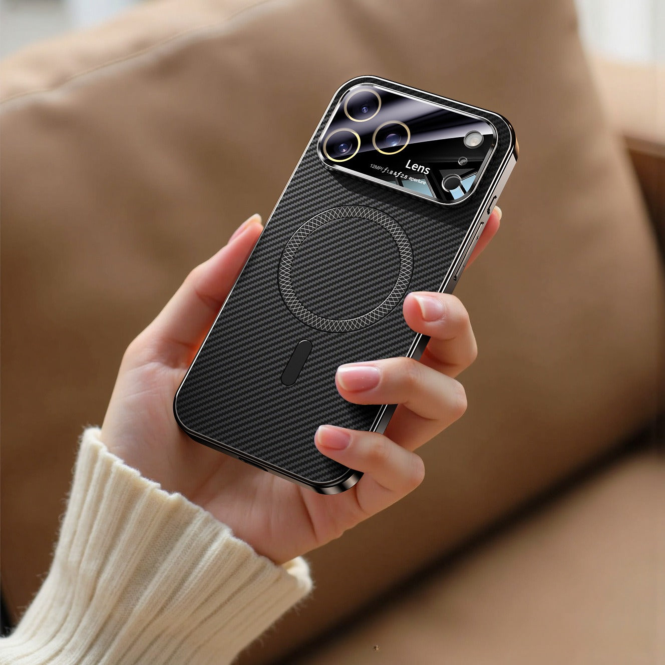 Carbon Fiber Backplate Magnetic Case for iPhone - Buy 2: FREE SHIPPING🛫 & 40% OFF 2nd🔥