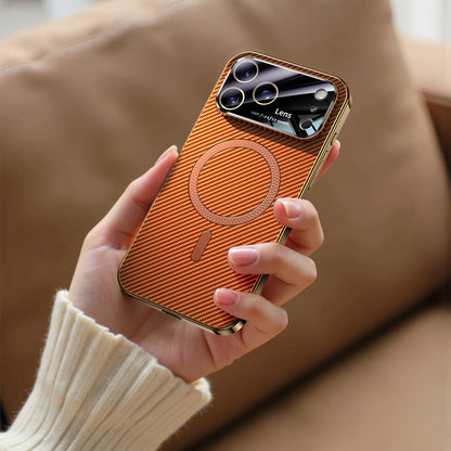 Carbon Fiber Backplate Magnetic Case for iPhone - Buy 2: FREE SHIPPING🛫 & 40% OFF 2nd🔥