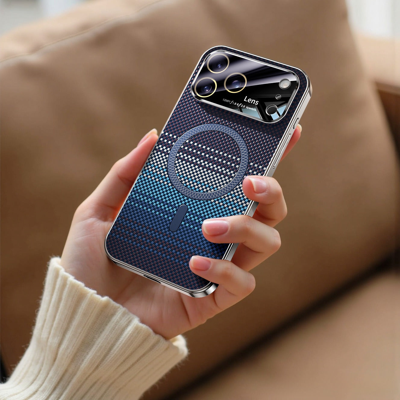 Carbon Fiber Backplate Magnetic Case for iPhone - Buy 2: FREE SHIPPING🛫 & 40% OFF 2nd🔥