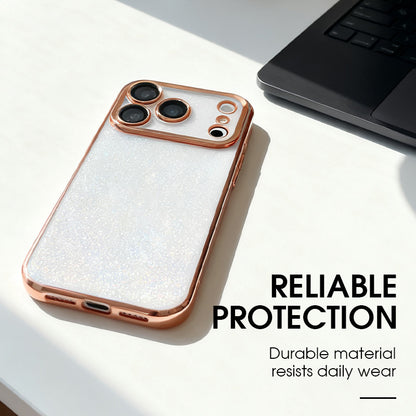 Glittering Starry Sky Electroplated Frame Case Cover for iPhone