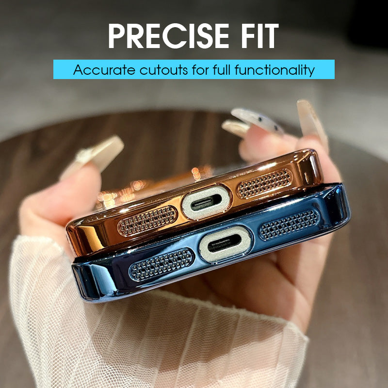 Glittering Starry Sky Electroplated Frame Case Cover for iPhone