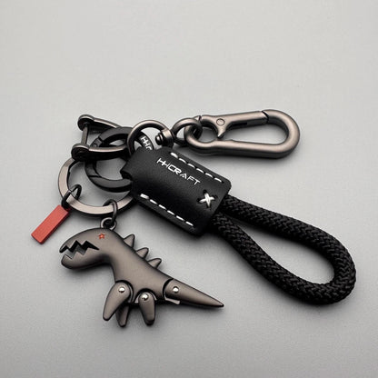 Aluminum Alloy Dinosaur Charm Paired with a Hand-woven Bracelet-🔥Second Item at 40% OFF