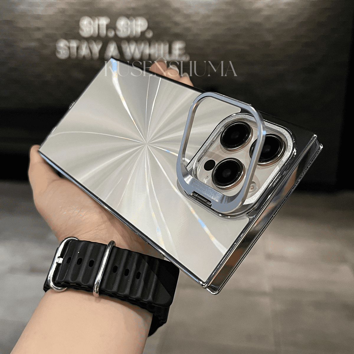 Creative CD Pattern Metal Lens Protection Frame Case Cover for iPhone