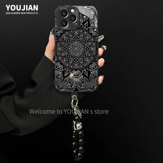 Black Five-angle Flower Case Cover for iPhone - Buy 2: FREE SHIPPING🛫 & 40% OFF 2nd🔥