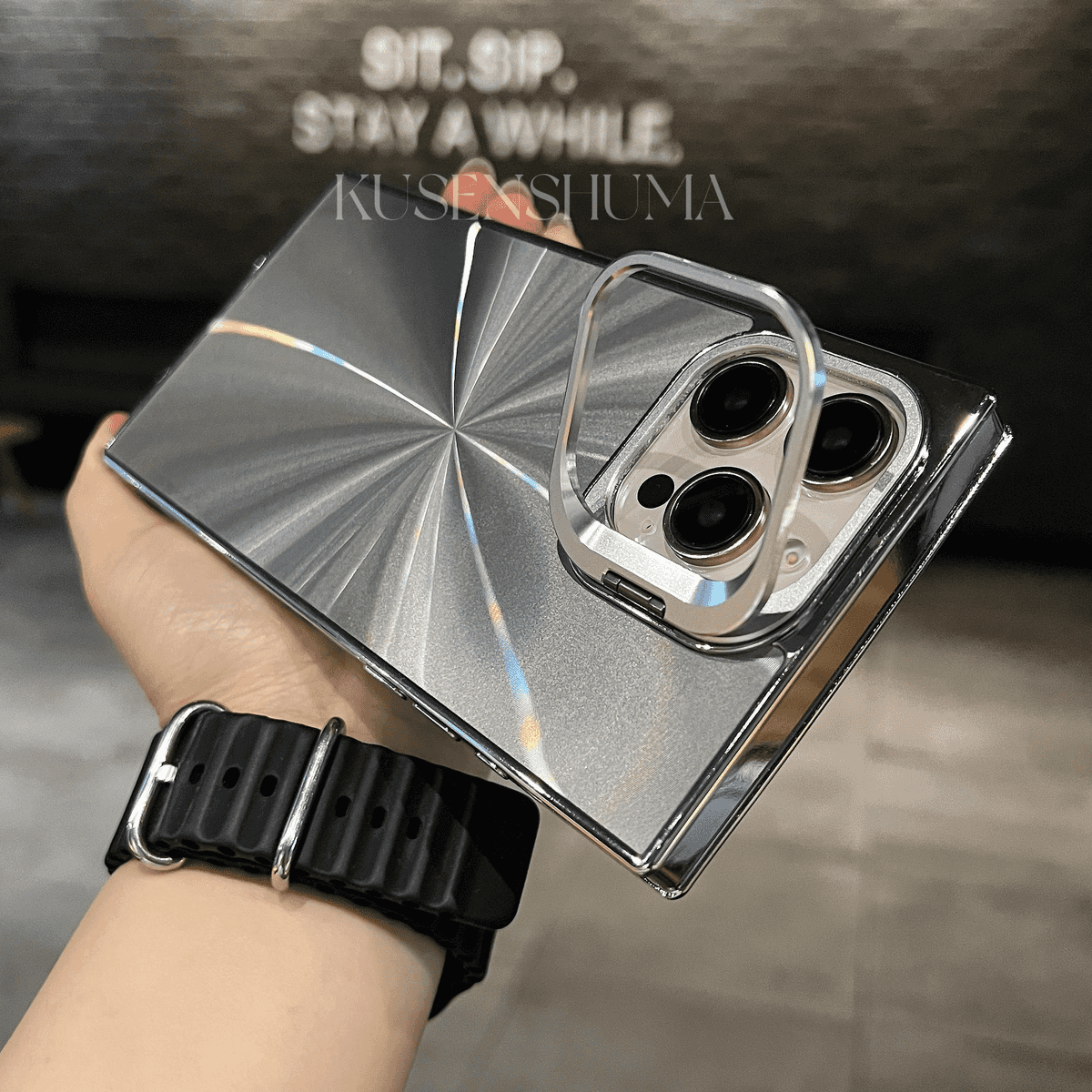 Creative CD Pattern Metal Lens Protection Frame Case Cover for iPhone