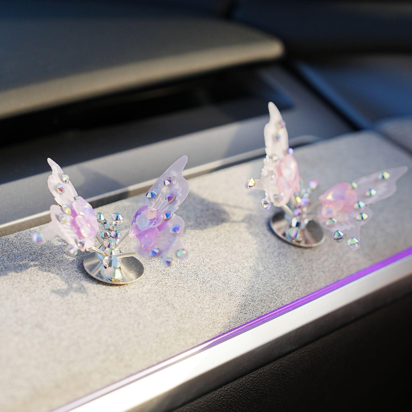 Diamond Butterfly Ornament with Fluttering Wings