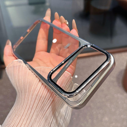 Large-Window Foldable Cover Lens Protection Frame Case Cover for iPhone