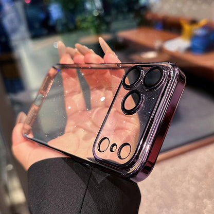 Glittering Starry Sky Electroplated Frame Case Cover for iPhone