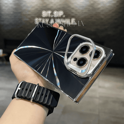 Creative CD Pattern Metal Lens Protection Frame Case Cover for iPhone