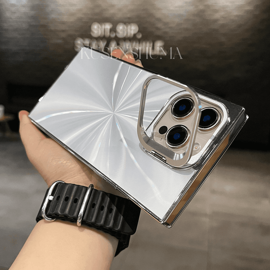 Creative CD Pattern Metal Lens Protection Frame Case Cover for iPhone