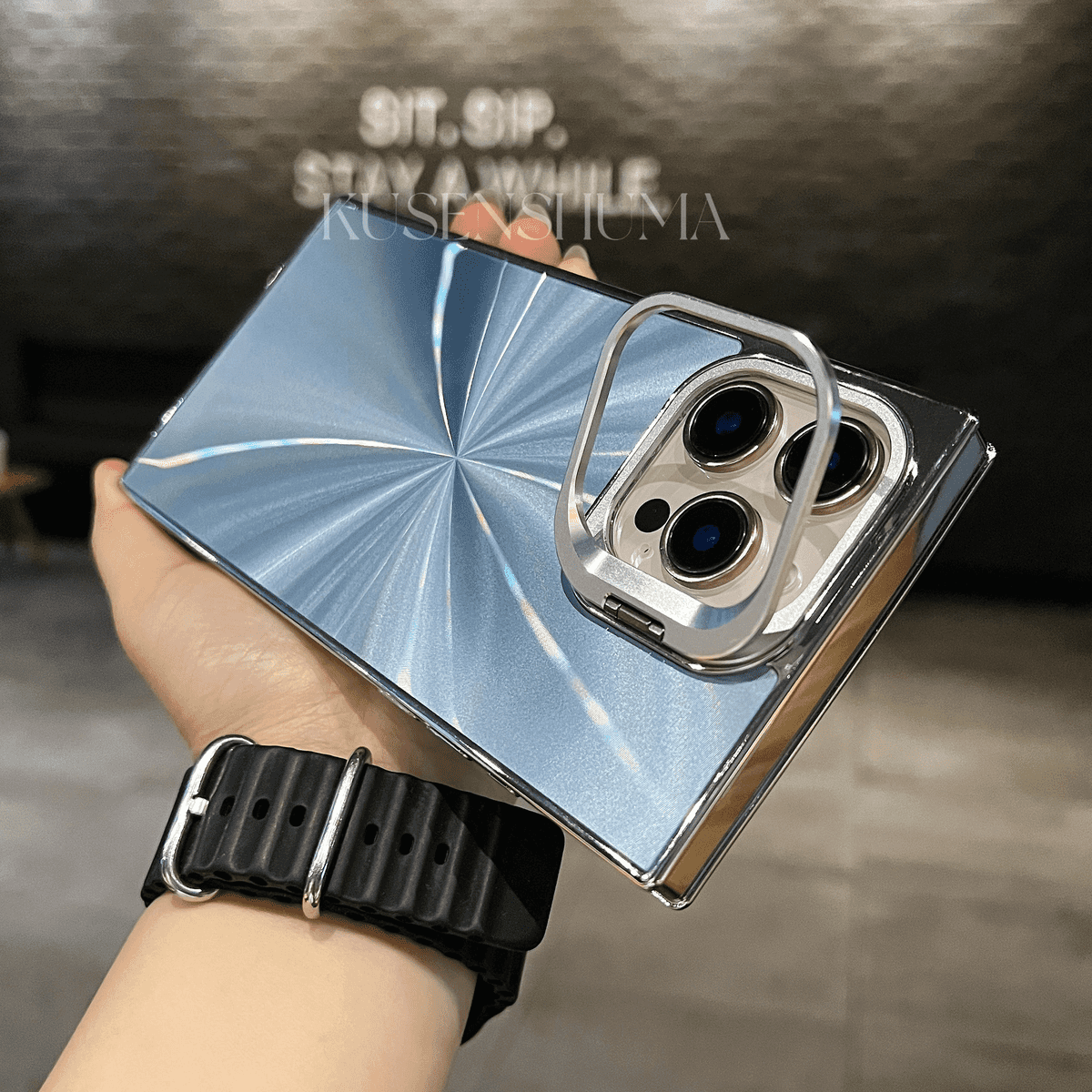 Creative CD Pattern Metal Lens Protection Frame Case Cover for iPhone
