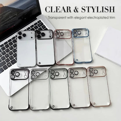 Semi-Transparent Electroplated Phone Case For iPhone 17 Series