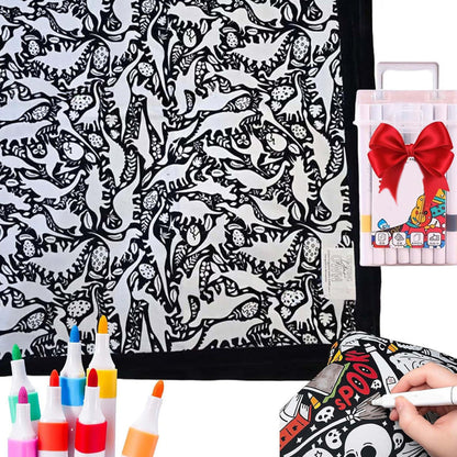🔥70% OFF🔥DIY Coloring Blanket with Markers