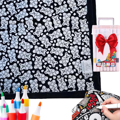 🔥70% OFF🔥DIY Coloring Blanket with Markers