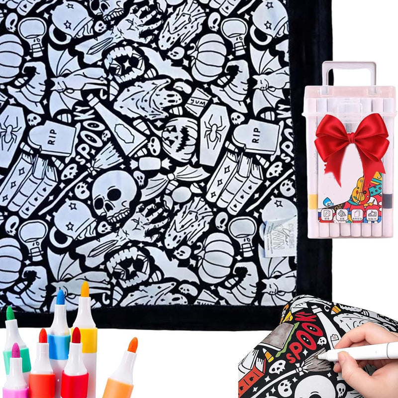 🔥70% OFF🔥DIY Coloring Blanket with Markers