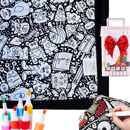 🔥70% OFF🔥DIY Coloring Blanket with Markers