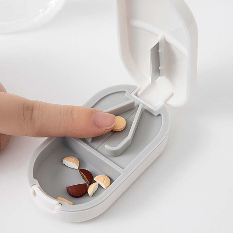 2-in-1 Portable Pill Cutter & Storage Organizer