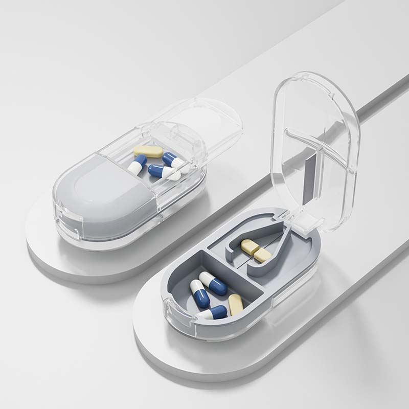 2-in-1 Portable Pill Cutter & Storage Organizer