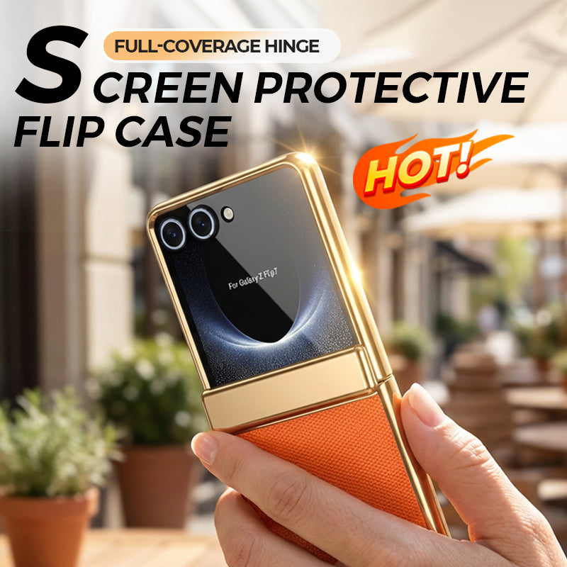 Full-Coverage Hinge & Screen Protective Flip Case